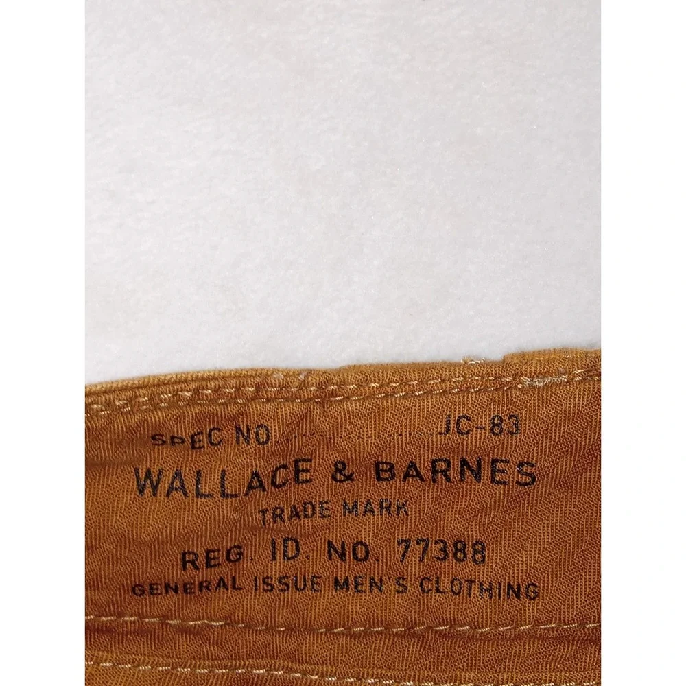 Wallace & Barnes Officer Chino Mens 32x30 Brown Selvedge Cotton Field Trousers